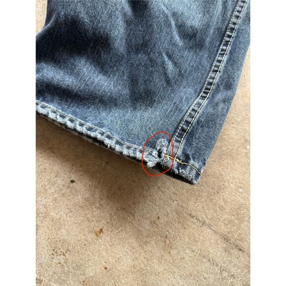 2000s U.S. Polo Assn. Black Denim Straight Leg Jeans Size 34x31.5 Embroidered - Picture 8 of 8